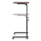 Laptopasztal, ModernHome TH-LD-7-16, antik dió, 60 x 40 cm, 65,5–89 cm állítható magasság, kerekes, fékezhető görgők, fa és fém anyagból, teherbírás: 30 kg