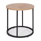 Dohányzóasztal szett, ModernHome YCJ6050T-19, átmérő: 60 és 40 cm, kör alakú, magasság: 50 és 41,5 cm, fém váz, MDF asztallap, 2 darabos