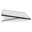 Műanyag előtető, MultiGarden AW-090, 140 x 90 cm, fekete, polikarbonát tetőpanel, horganyzott acél tartóelemek, szerelőkészlettel