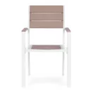 Kerti szék, MultiGarden YC-051KD-4-5, fehér/szürke, 54,5 x 52 x 89 cm, acél keret, HDPE ülő- és háttámla, 150 kg teherbírás, 2 db-os szett