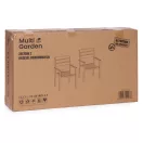 Kerti szék, MultiGarden YC-051KD-4-5, fehér/szürke, 54,5 x 52 x 89 cm, acél keret, HDPE ülő- és háttámla, 150 kg teherbírás, 2 db-os szett