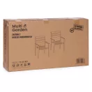 Kerti szék, MultiGarden YC-051KD-4-5, fehér/sötétszürke, 54,5 x 52 x 89 cm, acél keret, HDPE ülő- és háttámla, 150 kg teherbírás, 2 db-os szett