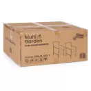 Kerti szék, MultiGarden DNLJA-002-1, fekete, 54 x 57 x 84 cm, rattan hatású, párnával, műanyag, poliészter 160 g/m2, teherbírás: 150 kg, 2 db-os szett