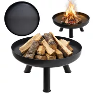   Kerti tűzrakó, Bauerkraft X-260, fekete, átmérő: 60 cm, magasság: 30 cm, öntöttvas