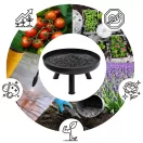 Kerti tűzrakó, Bauerkraft X-260, fekete, átmérő: 60 cm, magasság: 30 cm, öntöttvas
