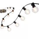 Kültéri LED fényfüzér, Bauerkraft H-672, 15 m, 25 db LED, melegfehér, 2700 K, IP44 védettség, időjárásálló, összekapcsolható, távirányító, 9 W, 9 üzemmód
