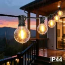 Kültéri LED fényfüzér, Bauerkraft H-672, 15 m, 25 db LED, melegfehér, 2700 K, IP44 védettség, időjárásálló, összekapcsolható, távirányító, 9 W, 9 üzemmód