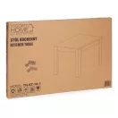 Étkezőasztal, ModernHome TH-KT-16-1, 120 x 80 cm, téglalap alakú, magasság: 75 cm, MDF lábak, MDF asztallap, csúszásgátló talpak, teherbírás: 100 kg