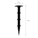 Geotextília rögzítőtüske, MultiGarden PEG50-15, fekete, 15 cm, széles fejű, hegyes, stabilizáló kampókkal, beverhető vagy becsavarható, 50 db