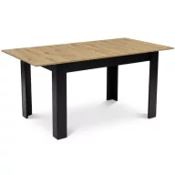   Étkezőasztal, Leobert 15517-1, 120–160 x 80 cm, téglalap alakú, magasság: 75 cm, bővíthető, MDF lábak, MDF asztallap, csúszásgátló talpak