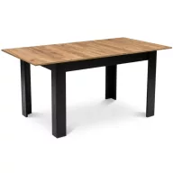   Étkezőasztal, Leobert 15516-1, 120–160 x 80 cm, téglalap alakú, magasság: 75 cm, bővíthető, MDF lábak, MDF asztallap, csúszásgátló talpak