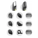 Akkumulátoros univerzális vágó, Webber 05BG600, 8 az 1-ben, acél penge, 3-25 mm, LED kijelző, Li-Ion 500 mAh, USB-C töltés, multigroomer