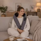 Nyak- és hátmasszírozó, KADEN XB-8082S, shiatsu masszázs, forgó masszázsfejek, öv formájú, fűtés funkció, 24 W