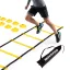 Koordinációs létra, Movepro MXW170406, 600 cm, agilitásfejlesztő, gyorsasági és lábmunkagyakorlatokhoz, jelzőkúpokkal, hordtáskával