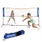 Röplabda és tollaslabda háló és állvány szett, MOVEPRO MXW170408, 305 x 140 cm, állítható magasságú, fém oszlopok, hordtáskával