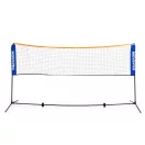 Röplabda és tollaslabda háló és állvány szett, MOVEPRO MXW170408, 305 x 140 cm, állítható magasságú, fém oszlopok, hordtáskával