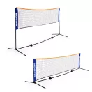 Röplabda és tollaslabda háló és állvány szett, MOVEPRO MXW170408, 305 x 140 cm, állítható magasságú, fém oszlopok, hordtáskával