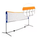Röplabda és tollaslabda háló és állvány szett, MOVEPRO MXW170408, 305 x 140 cm, állítható magasságú, fém oszlopok, hordtáskával