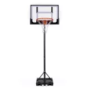 Kosárlabdapalánk, MOVEPRO QSG-S018K, mobil, állítható, 108-210 cm magasság, szabadon álló, kerekekkel, acél váz, PE/PET palánk 73 x 49 cm, 37,5 cm gyűrű, 16,5 l tölthető talp