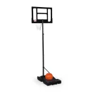 Kosárlabdapalánk, MOVEPRO QSG-S018K, mobil, állítható, 108-210 cm magasság, szabadon álló, kerekekkel, acél váz, PE/PET palánk 73 x 49 cm, 37,5 cm gyűrű, 16,5 l tölthető talp