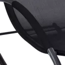 Napozóágy, MultiGarden DN-GL-054-1, fekete, 146 x 89 x 62 cm, nullgravitációs, hintázó, fejpárnával, fémvázas kialakítás, textil háló kárpit, teherbírás: 150 kg