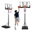 Kosárlabdapalánk, MOVEPRO QSG-ZW003P, mobil, állítható, 100–305 cm magasság, szabadon álló, kerekekkel, acél váz, PE/PET palánk 96,5 x 57 cm, 45 cm gyűrű, 38,5 l tölthető talp