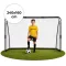 Futballkapu, MOVEPRO JSP-DS8033, 240 x 160 x 80 cm, fekete, acél váz, sűrű szövésű PE háló, habszivacs védőborítás, rögzítővel, időjárásálló, szerszám nélkül összeszerelhető