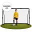 Futballkapu, MOVEPRO JSP-DS8033, 240 x 160 x 80 cm, fekete, acél váz, sűrű szövésű PE háló, habszivacs védőborítás, rögzítővel, időjárásálló, szerszám nélkül összeszerelhető