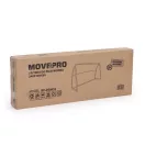 Futballkapu, MOVEPRO JSP-DS8033, 240 x 160 x 80 cm, fekete, acél váz, sűrű szövésű PE háló, habszivacs védőborítás, rögzítővel, időjárásálló, szerszám nélkül összeszerelhető