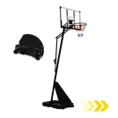 Kosárlabdapalánk, MOVEPRO QSG-S255, mobil, állítható, 150-305 cm magasság, szabadon álló, kerekekkel, acél váz, PC palánk 108 x 69 cm, 45 cm gyűrű, 23 l tölthető talp