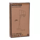 Kosárlabdapalánk, MOVEPRO QSG-S255, mobil, állítható, 150-305 cm magasság, szabadon álló, kerekekkel, acél váz, PC palánk 108 x 69 cm, 45 cm gyűrű, 23 l tölthető talp