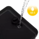 Kosárlabdapalánk, MOVEPRO QSG-S003-21A, mobil, állítható, 150-305 cm magasság, szabadon álló, kerekekkel, acél váz, PC/PE palánk 110 x 75 cm, 45 cm gyűrű, 65 l tölthető talp