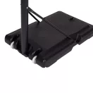 Kosárlabdapalánk, MOVEPRO QSG-S003-21A, mobil, állítható, 150-305 cm magasság, szabadon álló, kerekekkel, acél váz, PC/PE palánk 110 x 75 cm, 45 cm gyűrű, 65 l tölthető talp