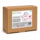 Játék orvosi szett, ECOTOYS HM328789, készlet gyerekeknek, 26 db, fa, orvosi táskával, készségfejlesztő szerepjáték, 3 éves kortól, éles élek nélkül