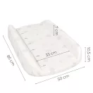 Pelenkázó lap, ECOTOYS HA-T09, csillag mintás, 85 x 50 cm, kontúros, merev HDF merevítéssel, PVC felületű, könnyen tisztítható, magasságmérővel