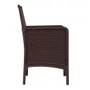 Kerti szék, MultiGarden DNLJA-002-2, barna, 54 x 57 x 84 cm, rattan hatású, párnával, műanyag, poliészter 160 g/m2, teherbírás: 150 kg, 2 db-os szett