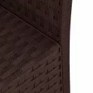 Kerti szék, MultiGarden DNLJA-002-2, barna, 54 x 57 x 84 cm, rattan hatású, párnával, műanyag, poliészter 160 g/m2, teherbírás: 150 kg, 2 db-os szett