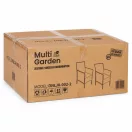 Kerti szék, MultiGarden DNLJA-002-2, barna, 54 x 57 x 84 cm, rattan hatású, párnával, műanyag, poliészter 160 g/m2, teherbírás: 150 kg, 2 db-os szett