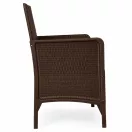 Kerti pad, MultiGarden DNLJA-007-2, barna, 90 x 57 x 84 cm, rattan hatású, párnával, műanyag, poliészter 160 g/m2, teherbírás: 250 kg