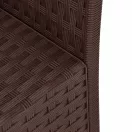 Kerti pad, MultiGarden DNLJA-007-2, barna, 90 x 57 x 84 cm, rattan hatású, párnával, műanyag, poliészter 160 g/m2, teherbírás: 250 kg
