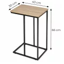 Laptopasztal, ModernHome BJ403066BT-15, 40 x 30 cm, 66 cm magasság, oldalsó, fa és fém anyagból, teherbírás: 5 kg