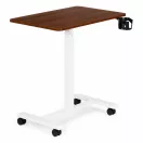 Laptopasztal, ModernHome JNI-PN01-5-16, barna, 71 x 48 cm, 71,5–112 cm állítható magasság, kerekes, fékezhető görgők, italtartó, fa és fém anyagból, teherbírás: 25 kg