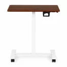Laptopasztal, ModernHome JNI-PN01-5-16, barna, 71 x 48 cm, 71,5–112 cm állítható magasság, kerekes, fékezhető görgők, italtartó, fa és fém anyagból, teherbírás: 25 kg