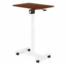 Laptopasztal, ModernHome JNI-PN01-5-16, barna, 71 x 48 cm, 71,5–112 cm állítható magasság, kerekes, fékezhető görgők, italtartó, fa és fém anyagból, teherbírás: 25 kg