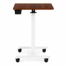 Laptopasztal, ModernHome JNI-PN01-5-16, barna, 71 x 48 cm, 71,5–112 cm állítható magasság, kerekes, fékezhető görgők, italtartó, fa és fém anyagból, teherbírás: 25 kg