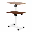 Laptopasztal, ModernHome JNI-PN01-5-16, barna, 71 x 48 cm, 71,5–112 cm állítható magasság, kerekes, fékezhető görgők, italtartó, fa és fém anyagból, teherbírás: 25 kg