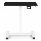 Laptopasztal, ModernHome JNI-PN01-5-1, fekete, 71 x 48 cm, 71,5–112 cm állítható magasság, kerekes, fékezhető görgők, italtartó, fa és fém anyagból, teherbírás: 25 kg