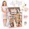 Fa babaház, ECOTOYS EF8208, Laura, 59 x 32,5 x 90 cm, 3 szint, 5 szoba, 15 db bútor