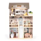 Fa babaház, ECOTOYS EF8208, Laura, 59 x 32,5 x 90 cm, 3 szint, 5 szoba, 15 db bútor