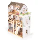 Fa babaház, ECOTOYS EF8208, Laura, 59 x 32,5 x 90 cm, 3 szint, 5 szoba, 15 db bútor